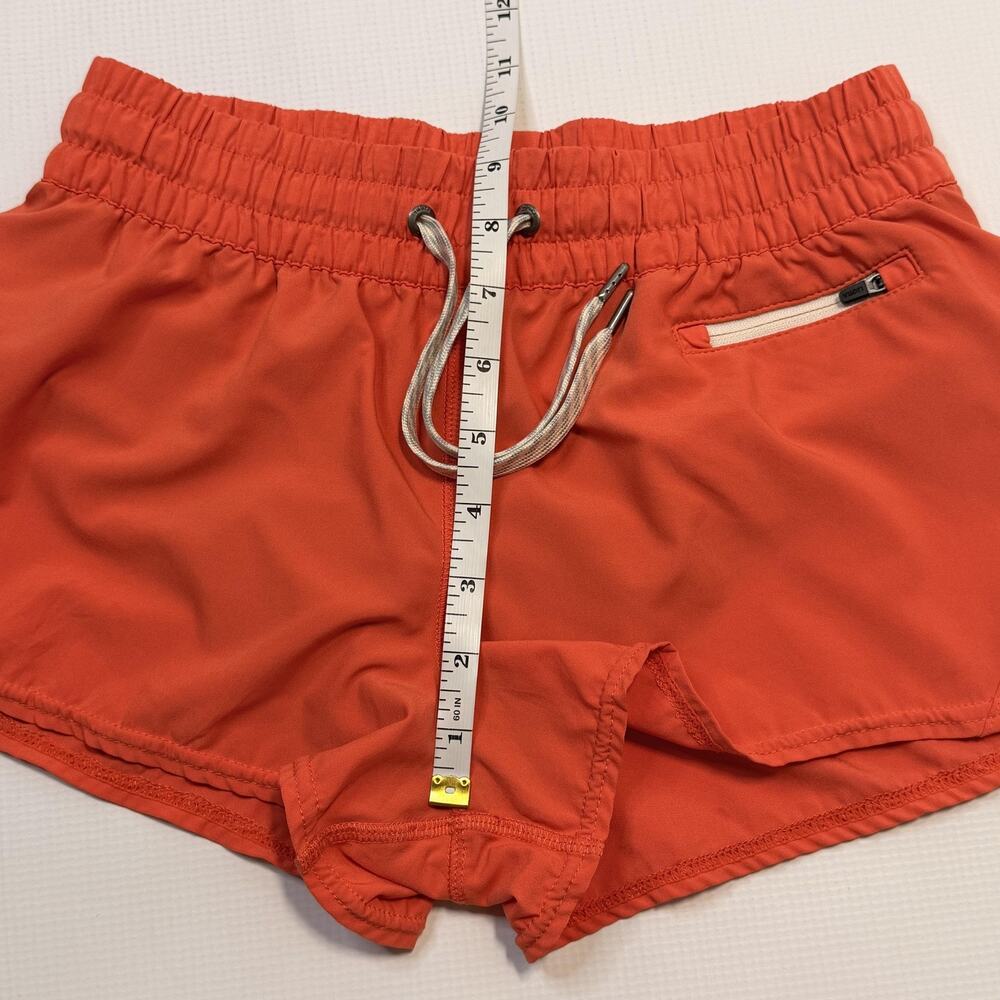 Vuori Shorts Womens Small Orange The Rise The Shine Lined Running Athletic VW304 - Picture 7 of 16